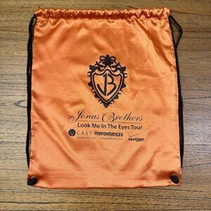 JONAS BROTHERS Orange Drawstring Bag